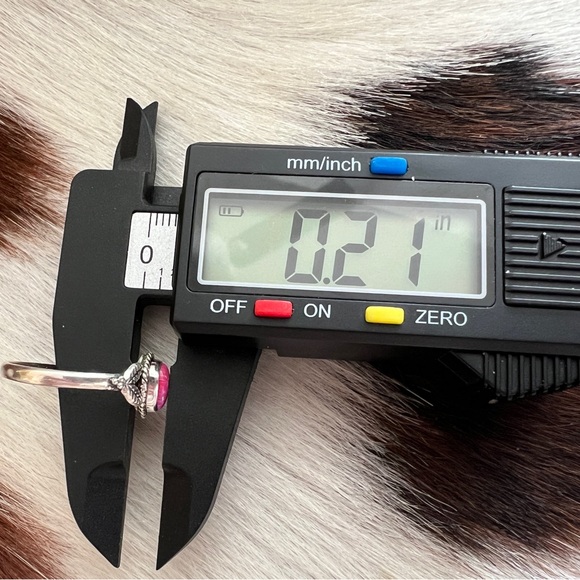 ❤️ Hot Pink Aurora Opal Teardrop Shape Southwestern Artisan Ring  Size 8.75 - Picture 13 of 14